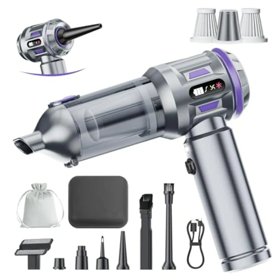 

Автомобильный пылесос Портативный беспроводной, Мини-пылесос 18000 Па, Портативный автомобильный пылесос 4 в 1, Ручной пылесос высокой мощности 120 Вт Co