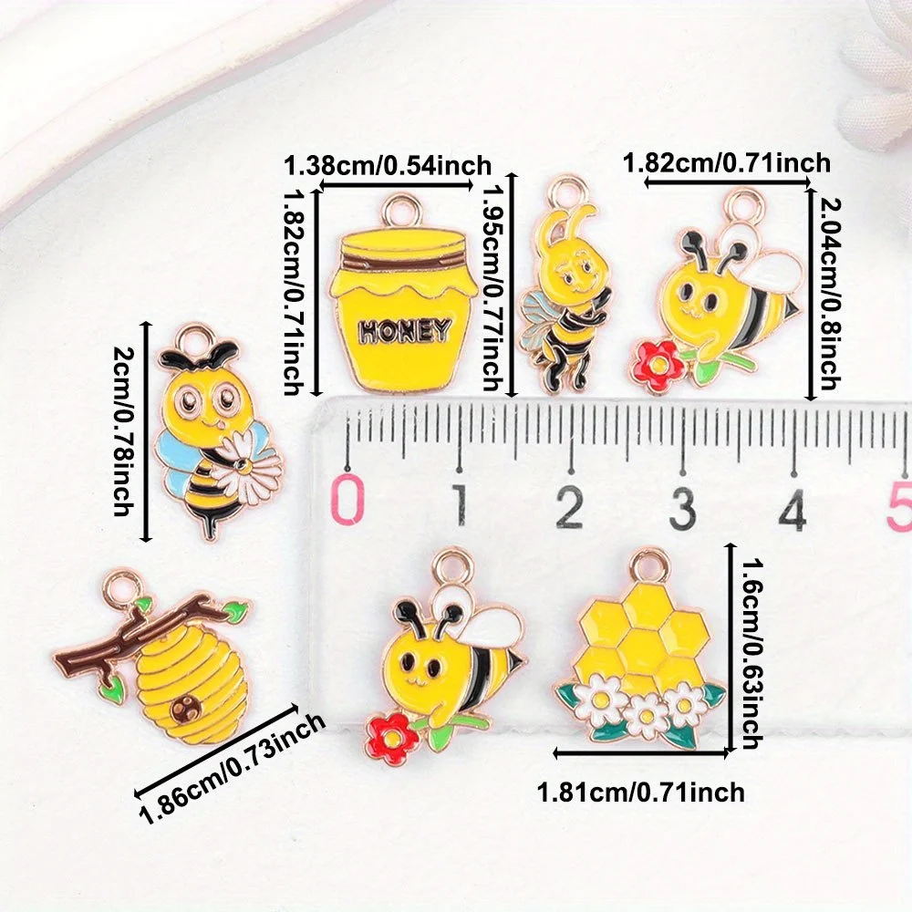 3/7/13 قطعة المعلقات على شكل نحلة صفراء وخلية النحل ، أقراط قلادة ذاتية الصنع ، إكسسوارات تزيين هدايا عيد الحب والهالوين
