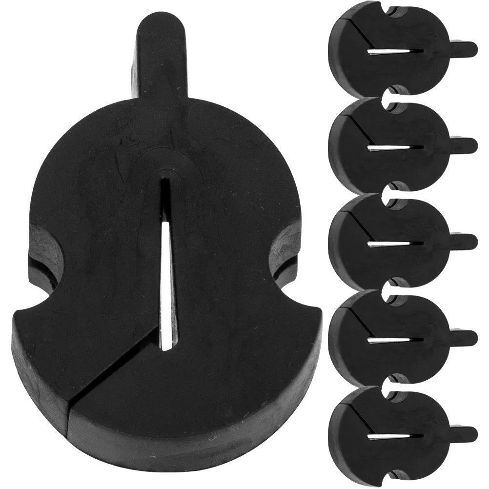 6 Pcs Violin Mute Cello Mutes Straight Instrument Parts Rubber Guitar Accessories Small
