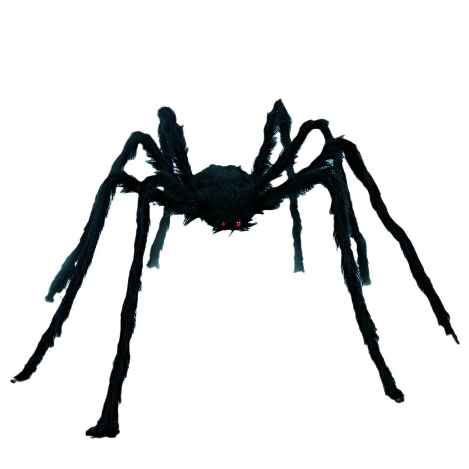 Decoración de telaraña negra para Halloween, juguete de casa encantada de felpa, decoración de puerta de pared, truco simulado, suministros de fiesta, 90cm