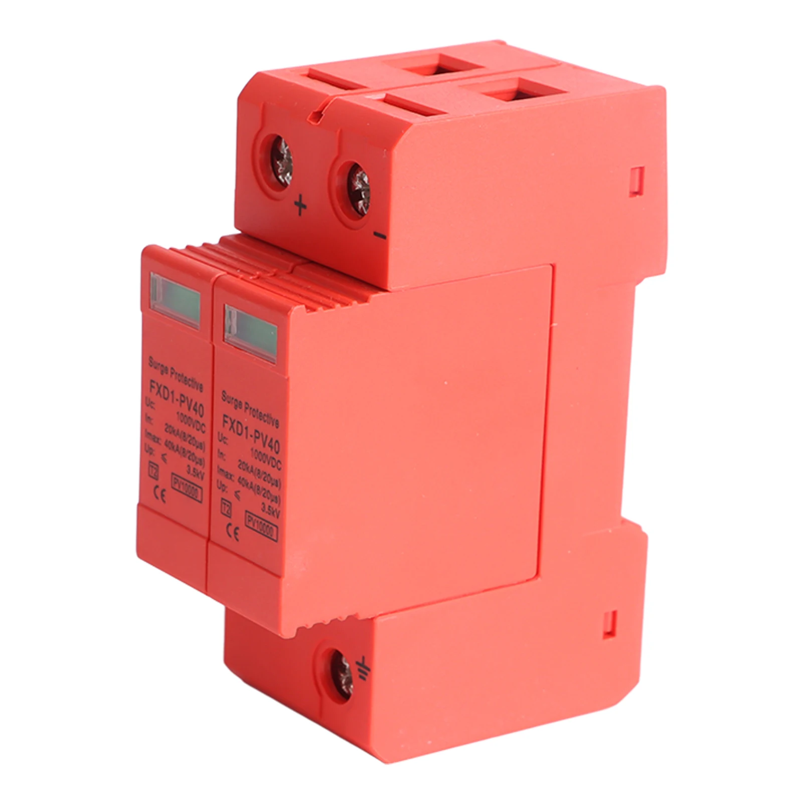 Voltage Surge Arrester Device 2P Photovoltaic DC Surge Protector DC1000V 40KA for Electronic Equipment