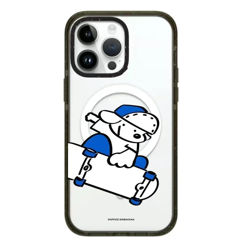 

Magnetic Acrylic Dog Phone Case Cover for IPhone 11 12 13 14 15 16 Pro Max Case for IPhone 16 Pro Max