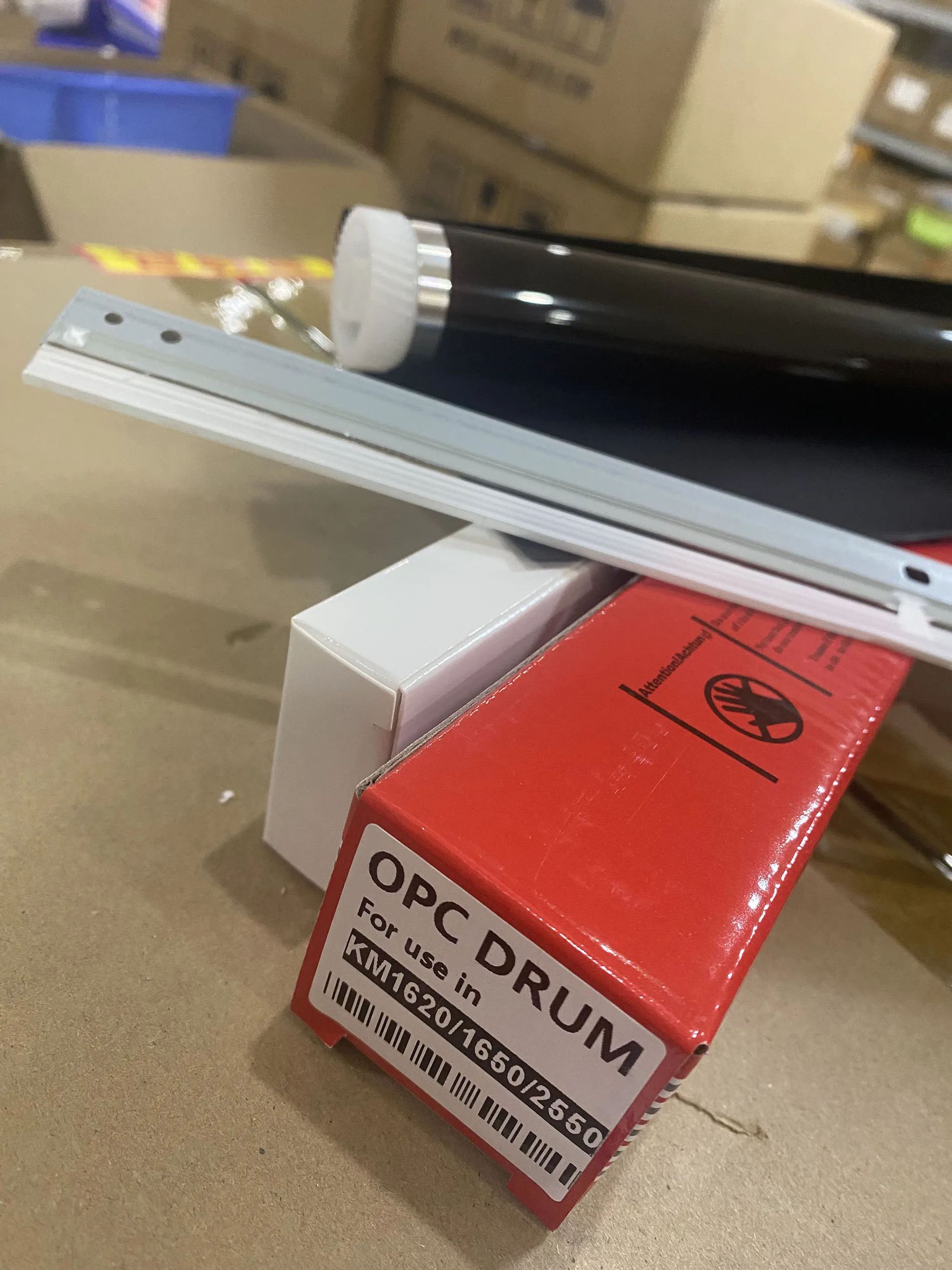 1 juego. Tambor OPC de fotocopiadora + cuchilla de limpieza TK410 para Kyocera KM1620 1635 1650 2020 2035 2050 2550 1648 tambor cilíndrico