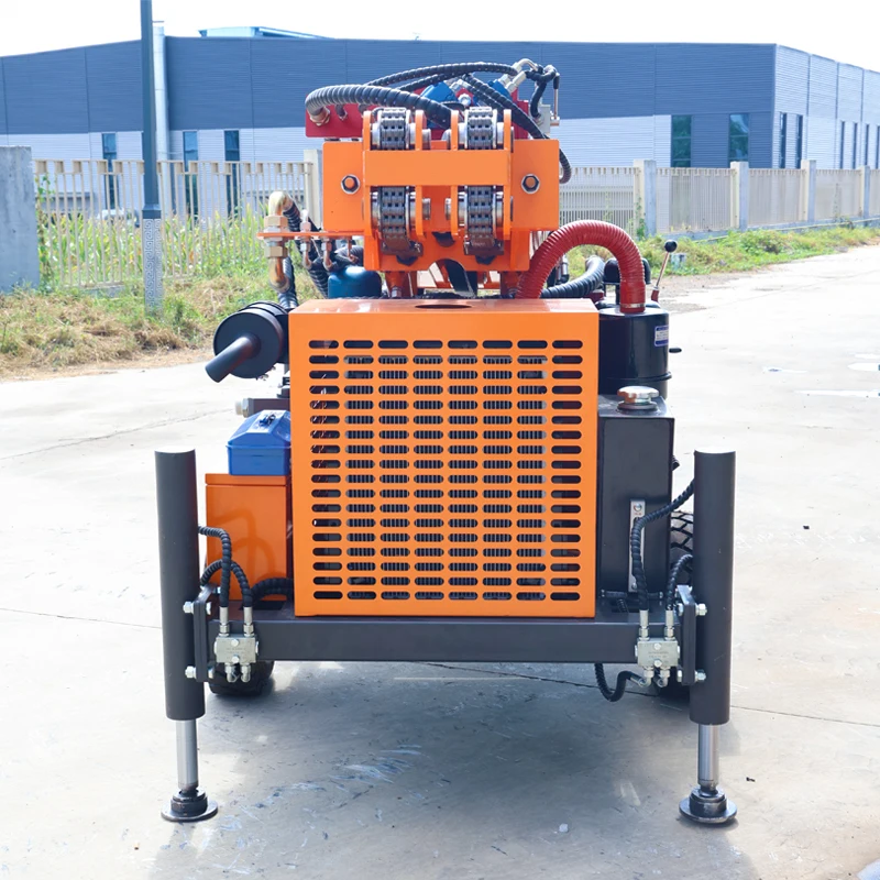Customized Water Well Drilling Rig Diesel Powered Hydraulic Powered Wheel Mounted High-Efficiency 200m Depth Drilling Machine