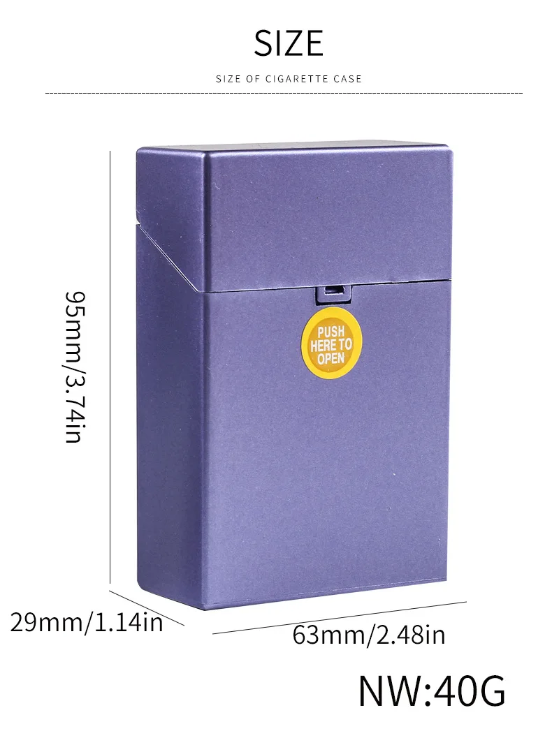 Portable For 8mm Soft and Hard Bag Universal Cigarette Box Cover Automatic Flipping Plastic Cigarette Case Smoking Accessories