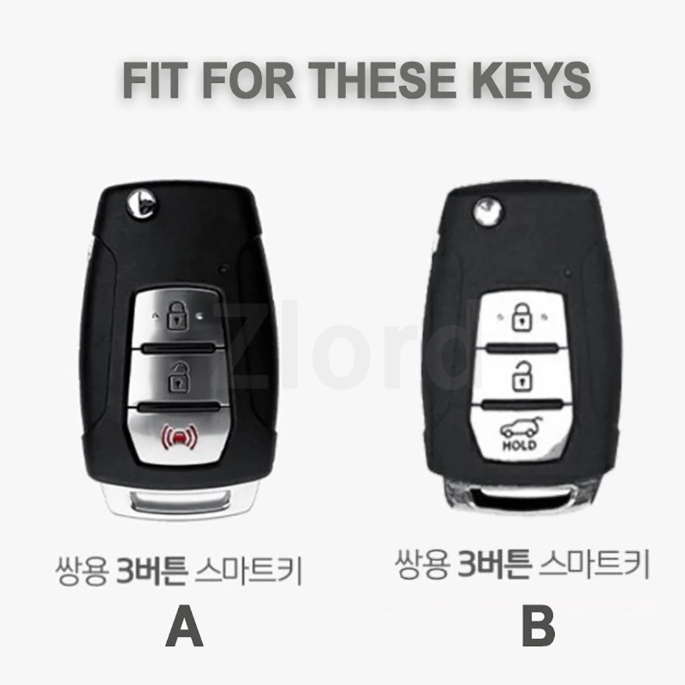 New TPU Car Key Case for Korean SsangYong Key Case for SsangYong Kyron 2 Sanka Actyon Korando Tivoli Remote Key Case