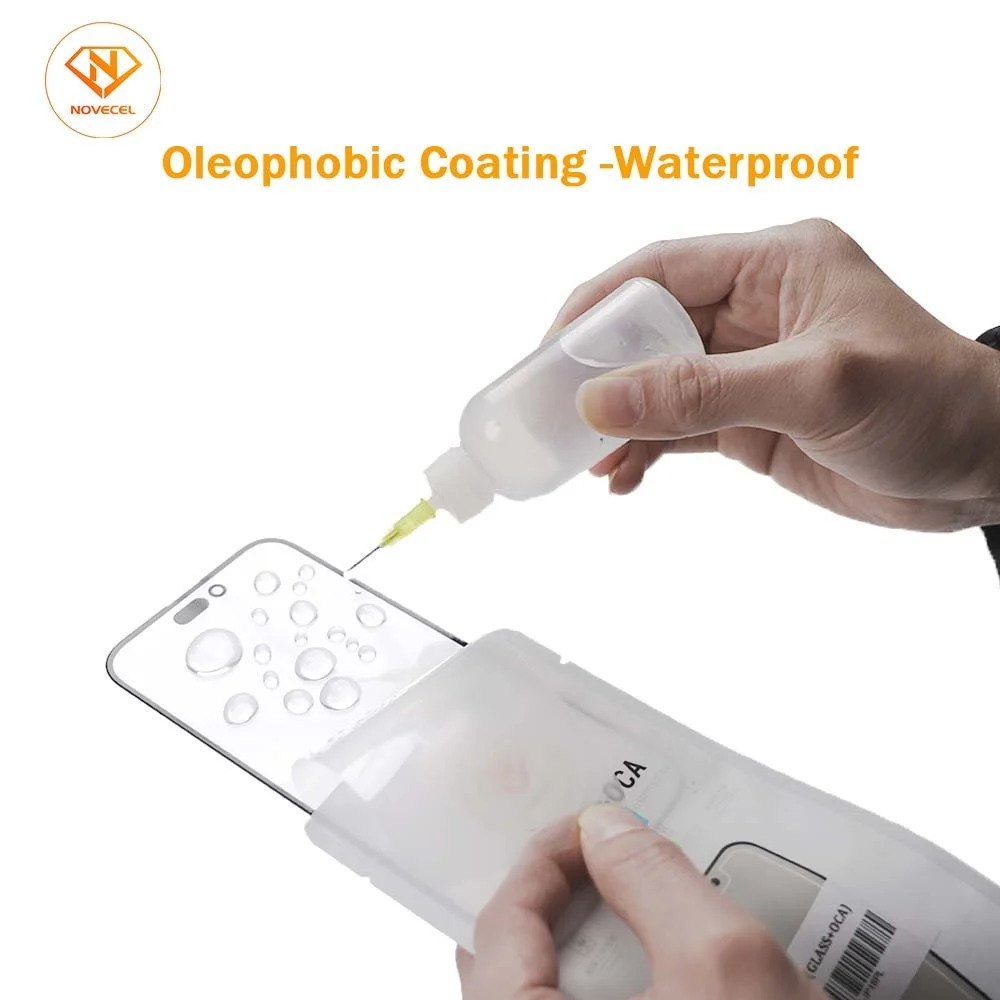 NOVECEL 10pcs 17 pro max Outer Glass with OCA Howllow Glue for iPhone 16 15 14 13 12 11 pro Xs max XR Screen Touch Panel Repair