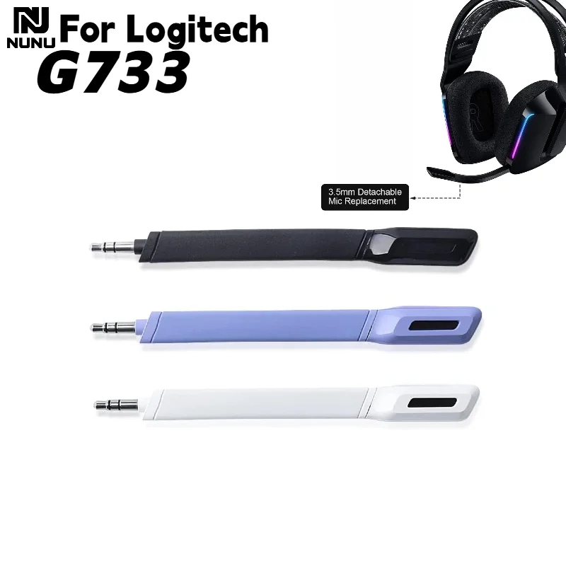 Wymienny mikrofon Plug and Play z profesjonalną redukcją szumów do bezprzewodowych słuchawek gamingowych Logitech G733 — zdjęcie produktu 2