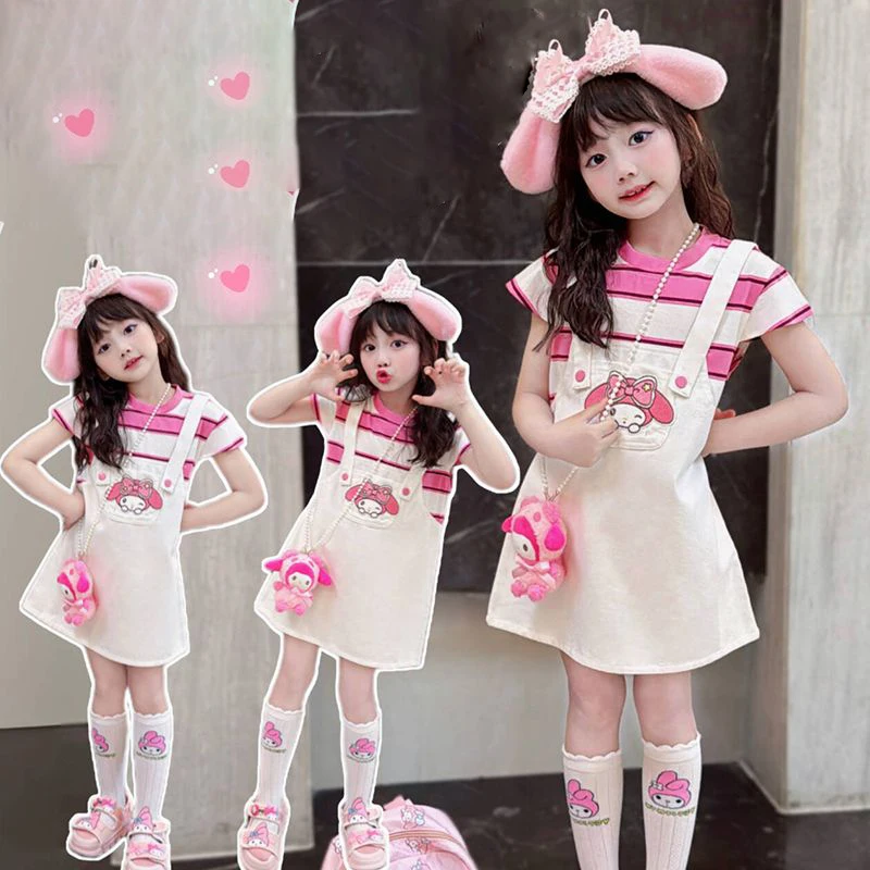 Sanrio My Melody Anime Figuret Female Child Clothes Skirt for Girls 2024 Girl Children's Clothing Skirts Kids Korean Shorts Tutu