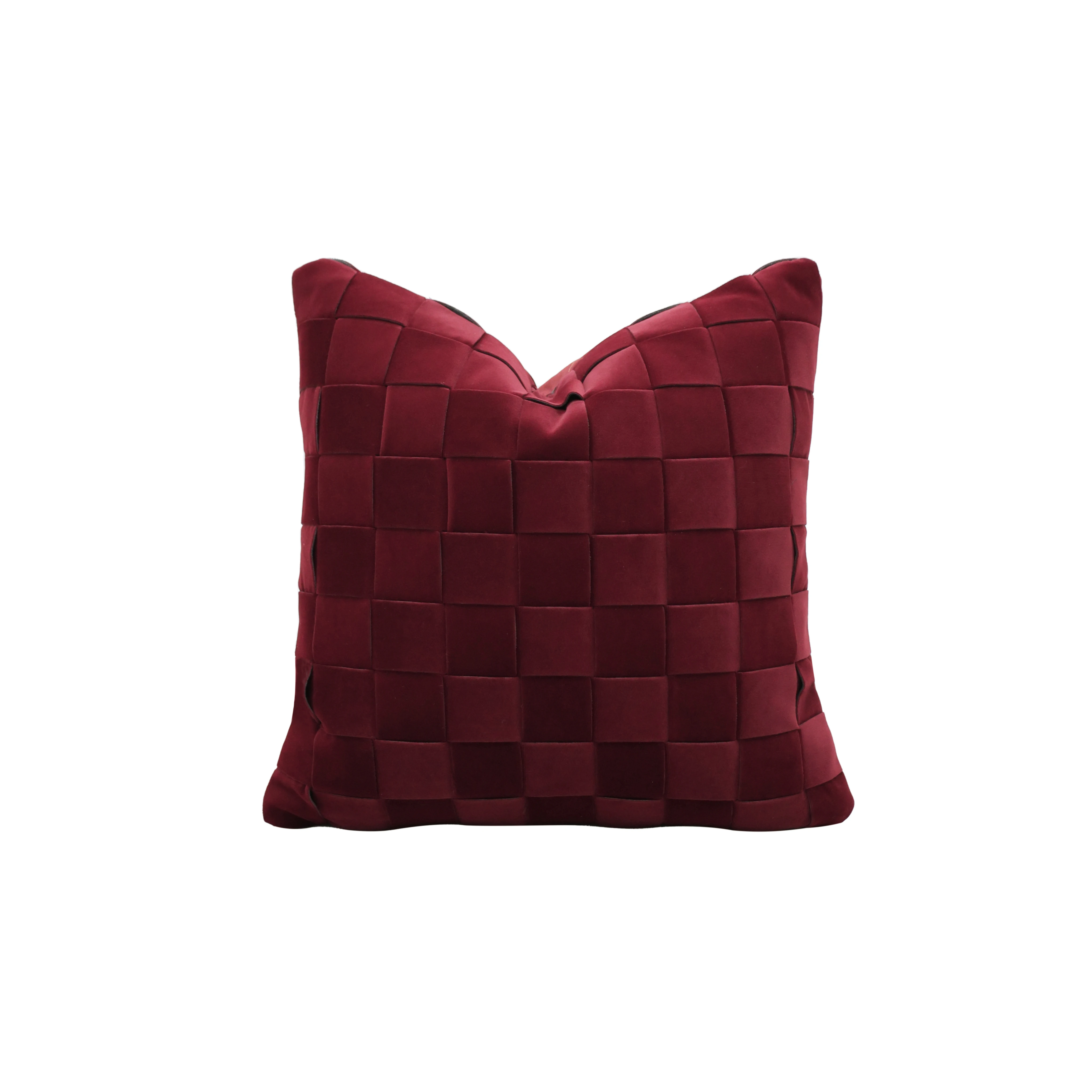 Throw Pillow Cover Home Decor, Modern Checkered Pattern Pillowcase, Luxury Soft Suede Couch Bed Pillow Cover for Living Room Bed