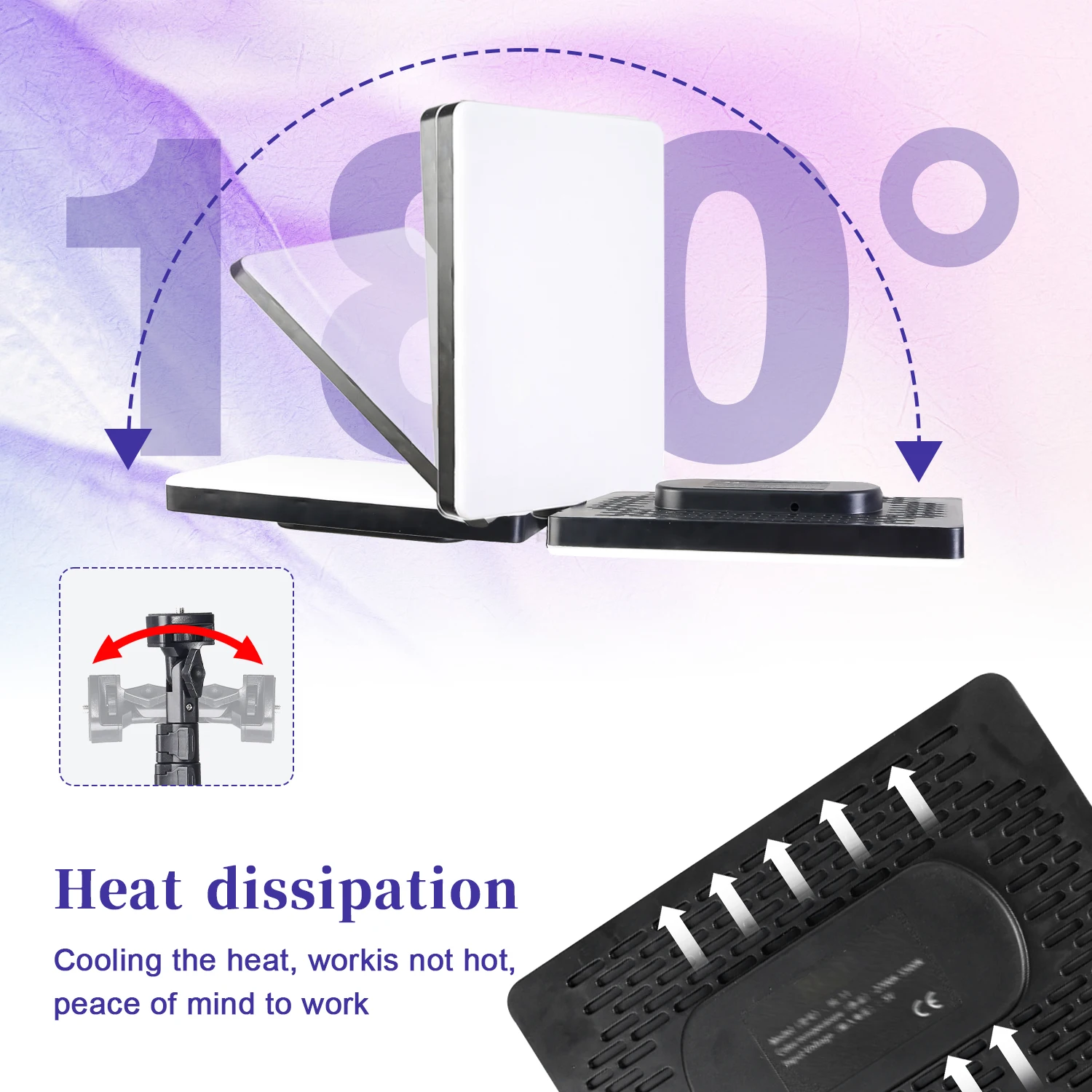 مصباح LED متعدد الاستخدامات مقاس 10 بوصات مع حامل ثلاثي القوائم مقاس 145 سم - تعديل الألوان بثلاثة مستويات - مثالي للبث ومقاطع الفيديو والصور