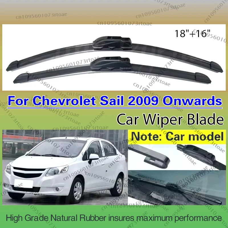 

Car Wiper Blades For Chevrolet Sail 2009 Onwards Windshield Windscreen Front Window Blades 18"+16" Car Accessories