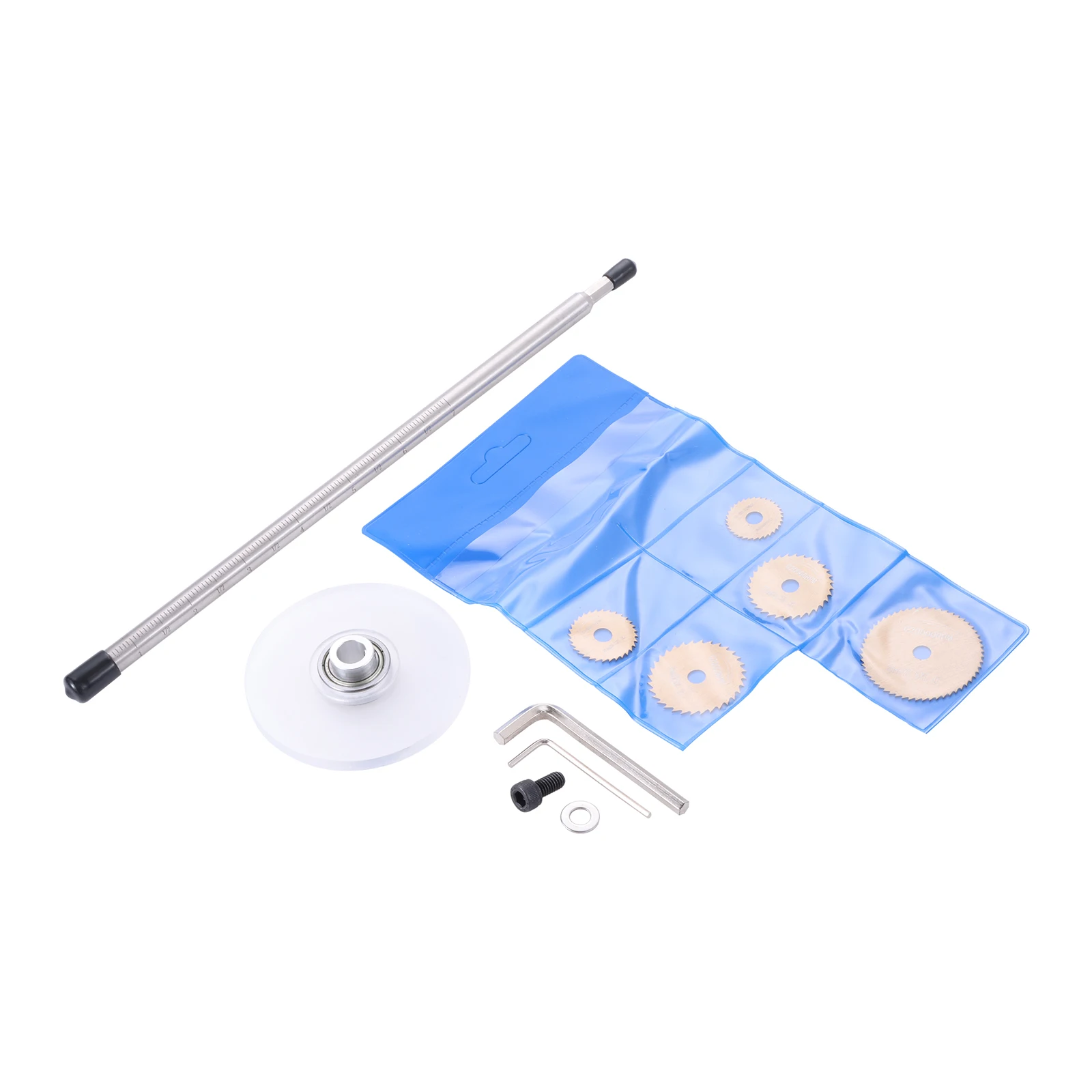 1Pc 7inch Scale Shank 3inch Guide Disk with 5 Blades 22/25/32/35/44mm Inside Pipe Cutter for PVC Pipe Cutter Set with Hex Shank