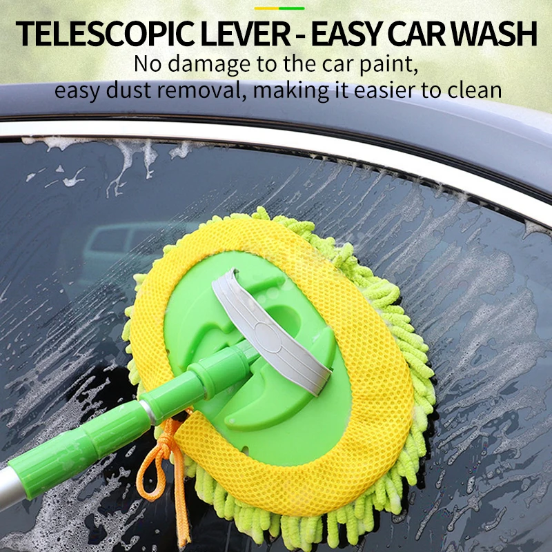 New Car Wash Mop Cleaning Brush Telescopic Long Handle Cleaning Mop For Car Cleaning Ceramic Glass Cleaning Cleaning Tools