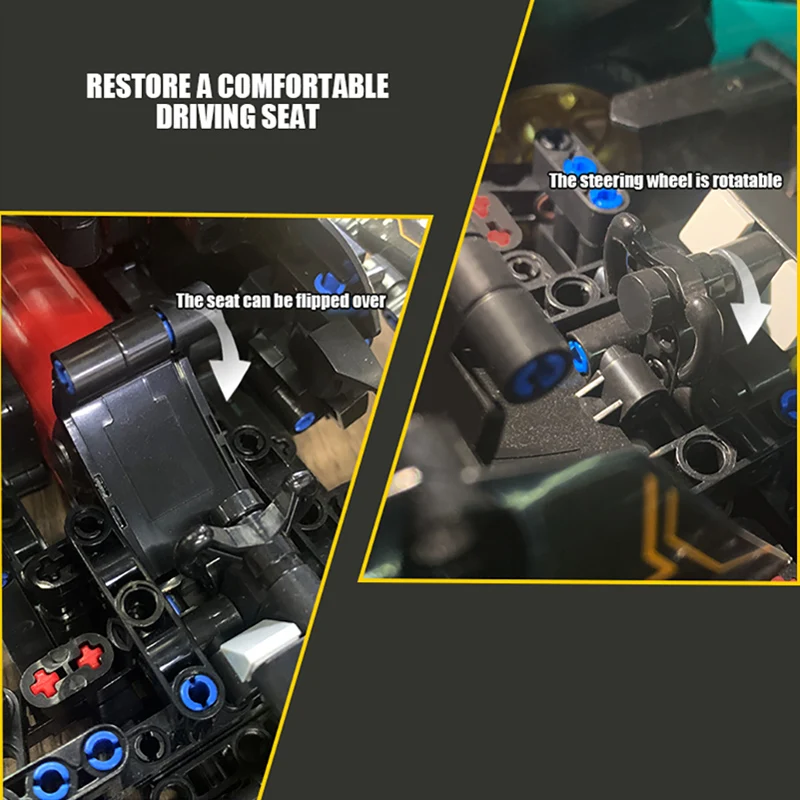 Technical Mechanical Famous Racing Car Model Building Blocks City Speed Vehicle MOC Bricks Construction Toys Children Adult Gift