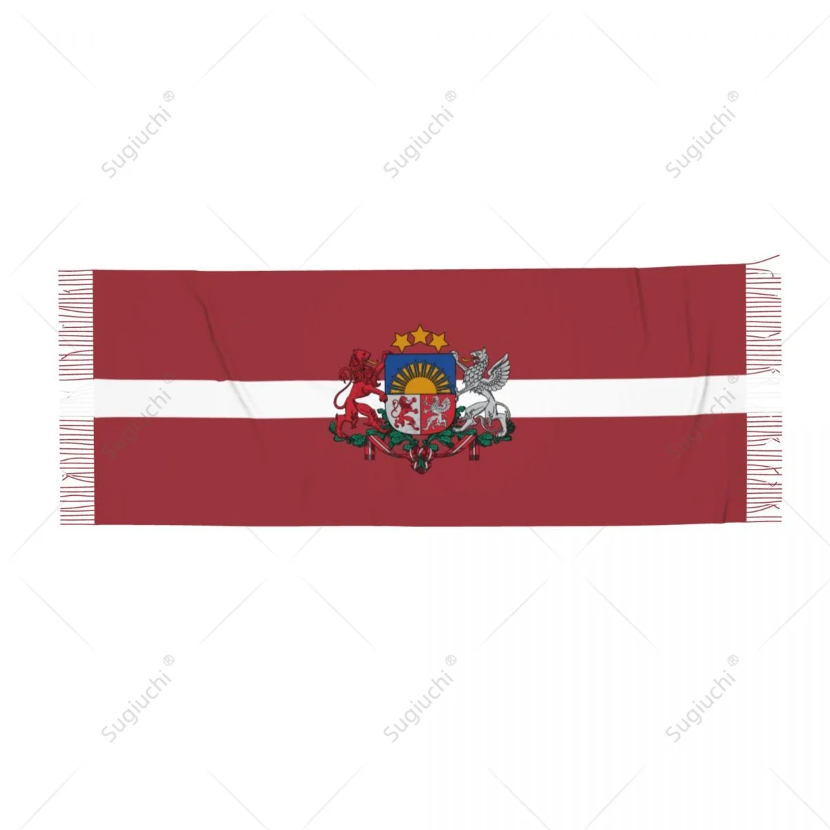 Latvia Emblem Flag Scarf Pashmina Warm Scarves Shawl Wrap Hijab Spring Winter Multifunction Unisex