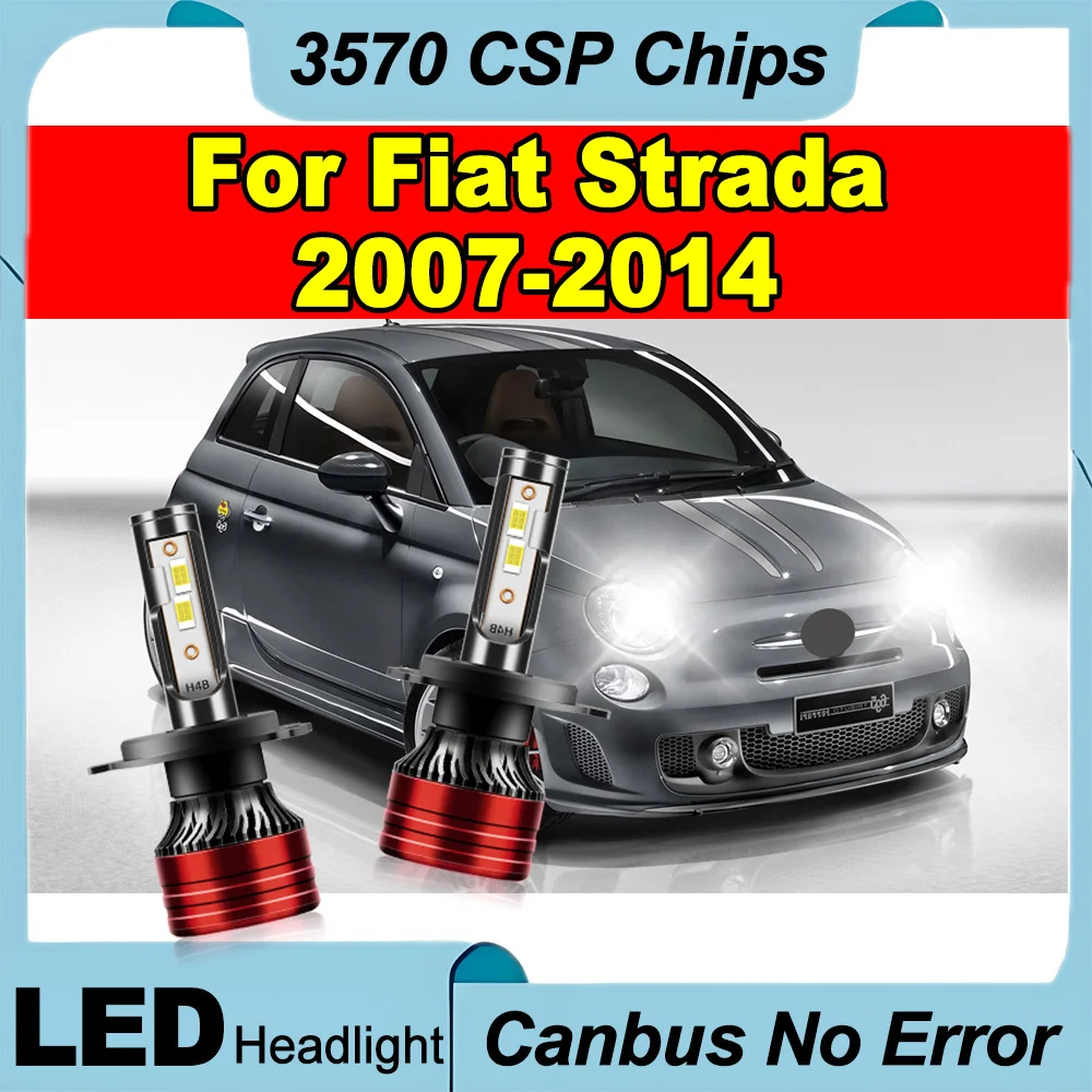 

3570 CSP Chips 120W Headlight Canbus No Error Auto Lights H4 High Lumens Lamps Led Brightest Upgraded For Fiat Strada 2007-2014