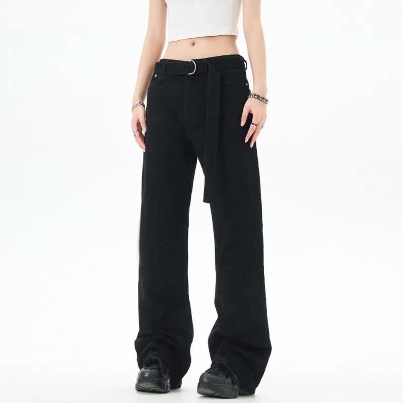 OR FL American High Street Self-cultivation Begins 100 Cotton Women Cargo Trousers Trendy Brand Baggy Vibe Y2k Wide Leg Pants