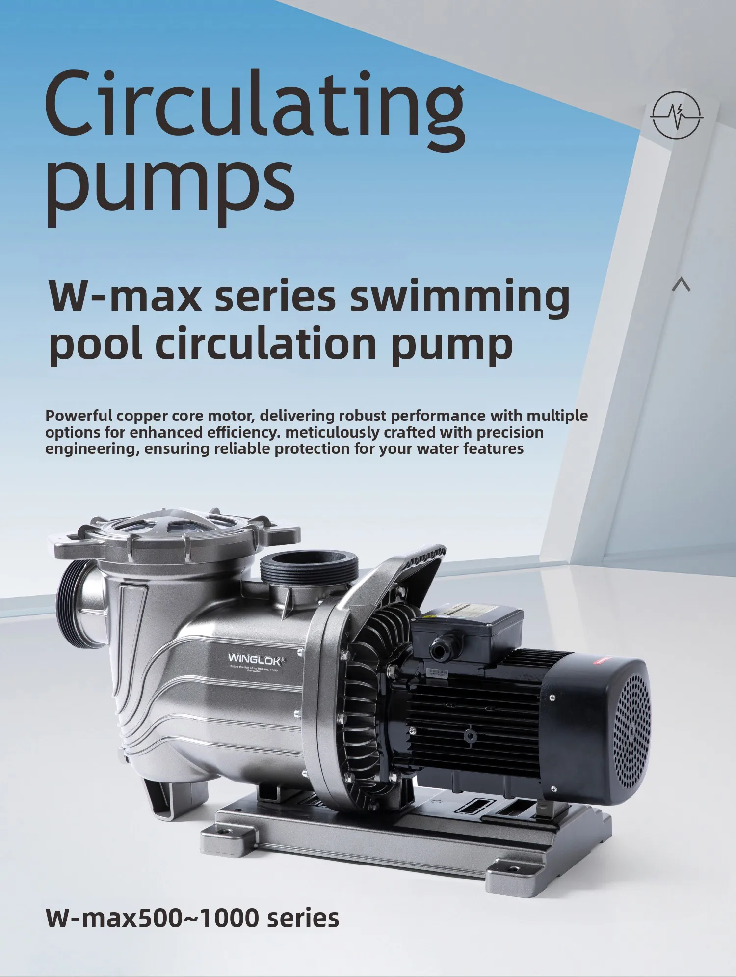 FYL W-MAX2000 Swimming Pool Pump Automatic Self Priming 20H·P 15KW High Efficiency High Pressure AC 380V Plug Powered Pools