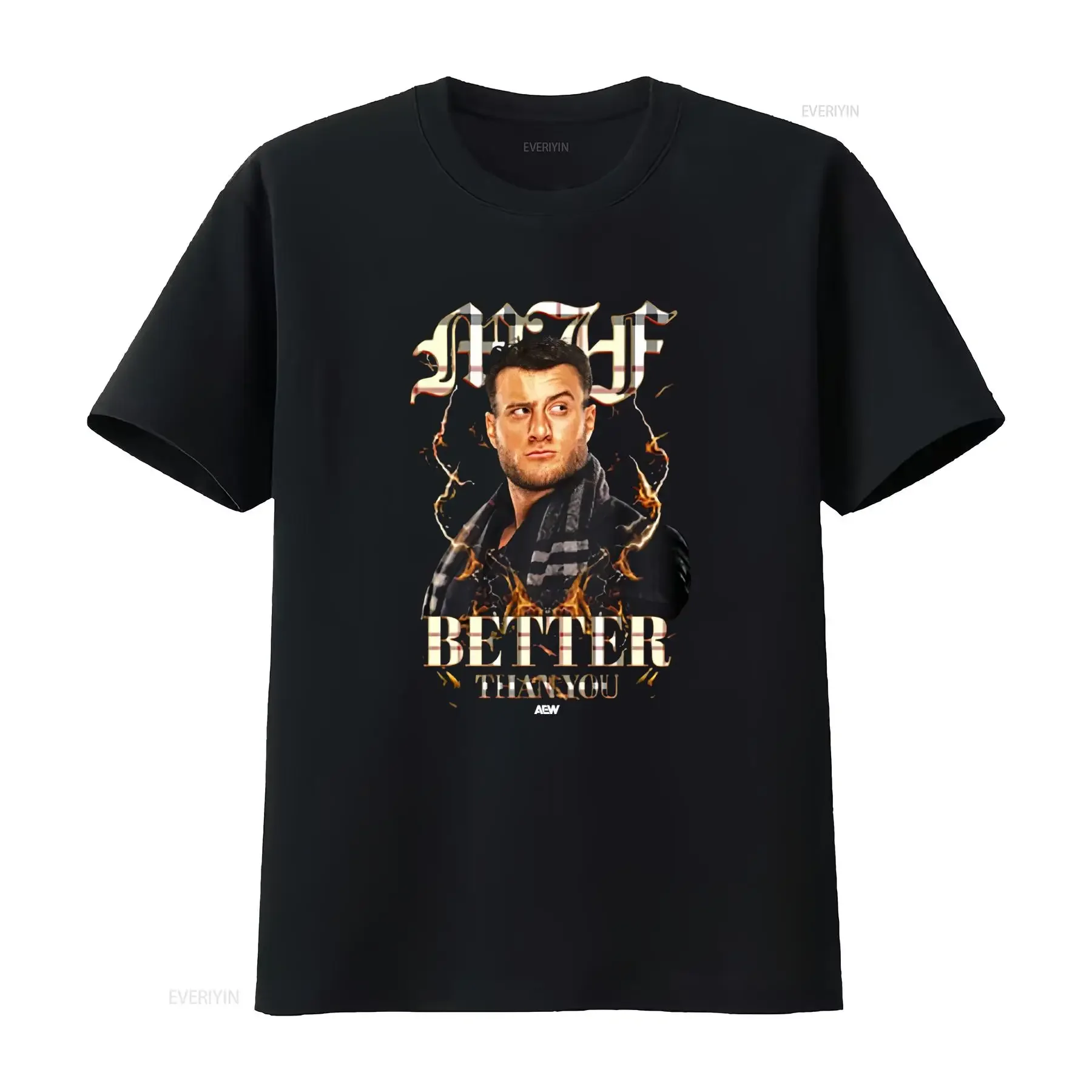 MJF Simply Better Than You AEW Official Print T Shirt for Men Stylish and Bold Design vintage Washed Soft designer clothes