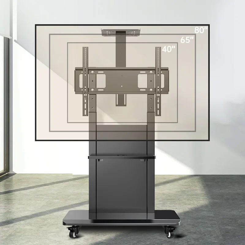 TV movable bracket, floor rack, all-in-one machine cart with wheels, suitable for hanger.