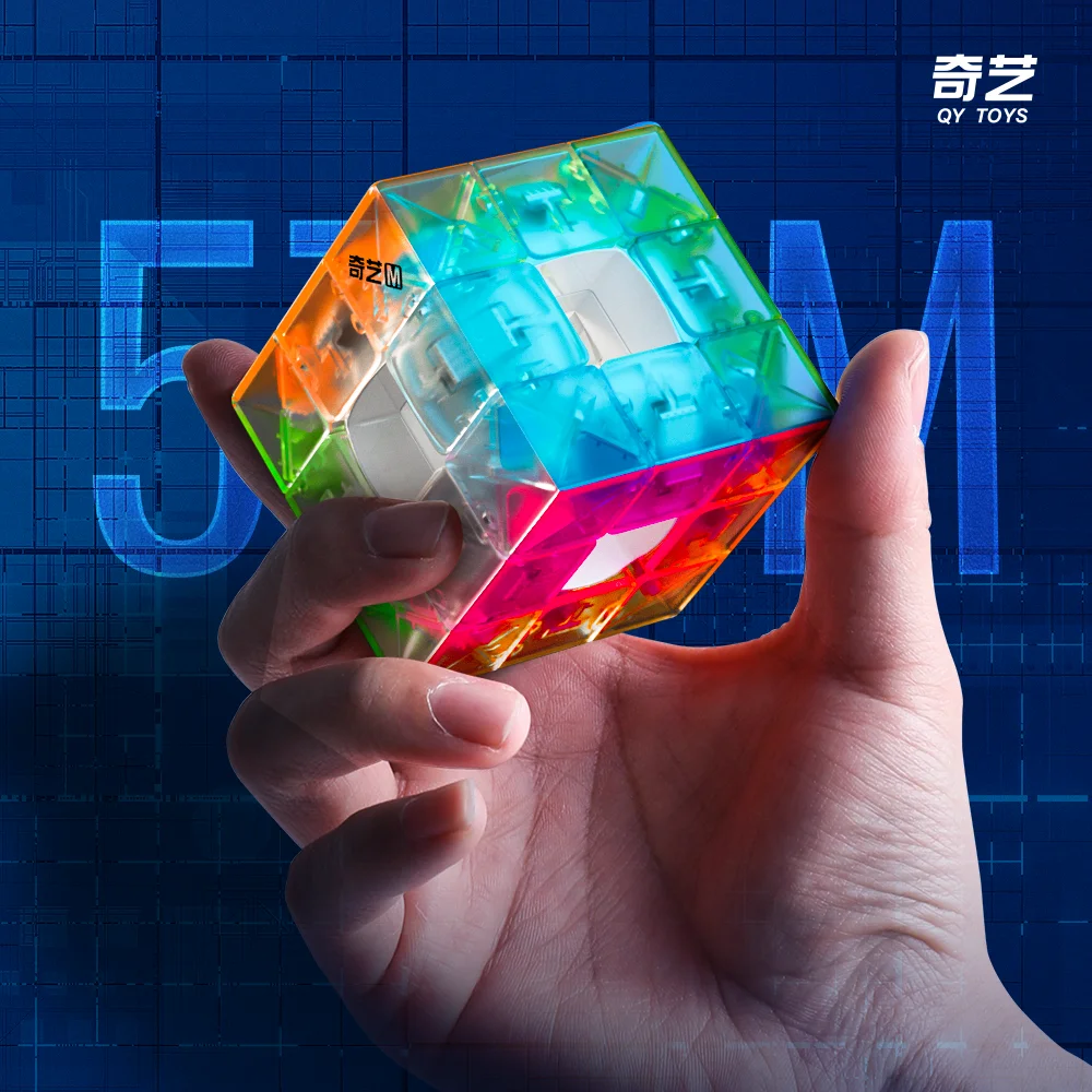 [JudyCube] Qiyi Racing Void Cube Limited edition Magnetische UV Magic Speed Cube Fidget Speelgoed Cubo Magico Puzzel Qiyi Hollow 3x3 M