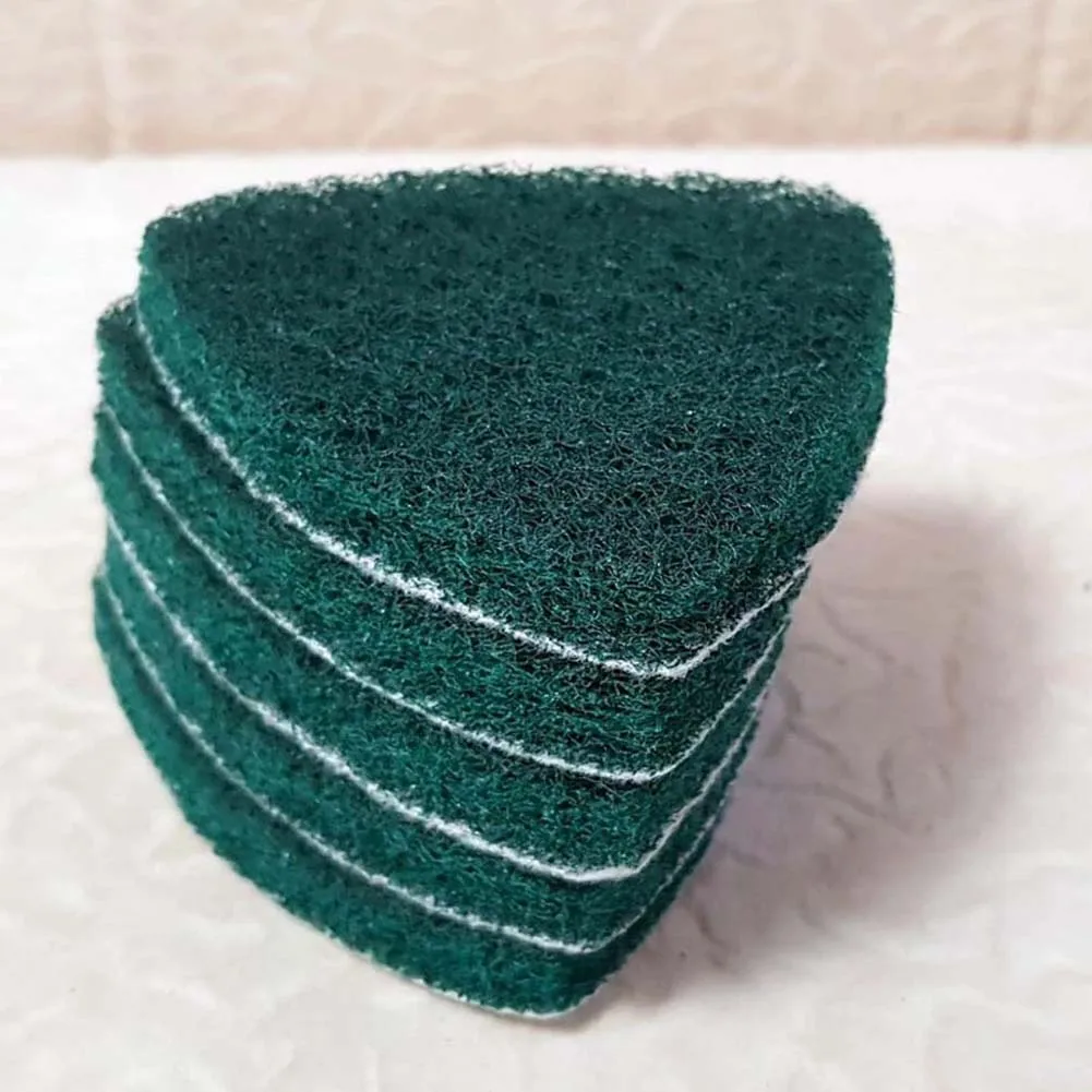 5Pcs Triangle Polishing Pad Scouring Pad 240 Grit For Cleaning Polish Rust Deburring Pneumatic Polishing Machine Abrasive Tools