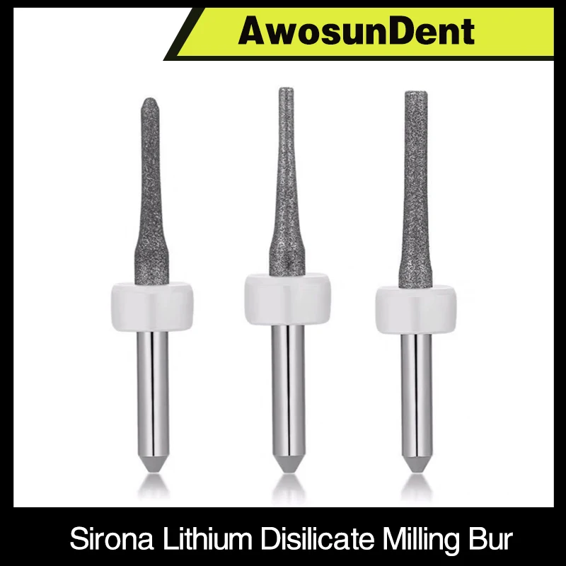 Sirona MCX5 Burs Emax Milling Burs Glass Ceramic Lithium Disilicate Milling Burs Dental Diamond Zirconia Cutter Cutting Burs