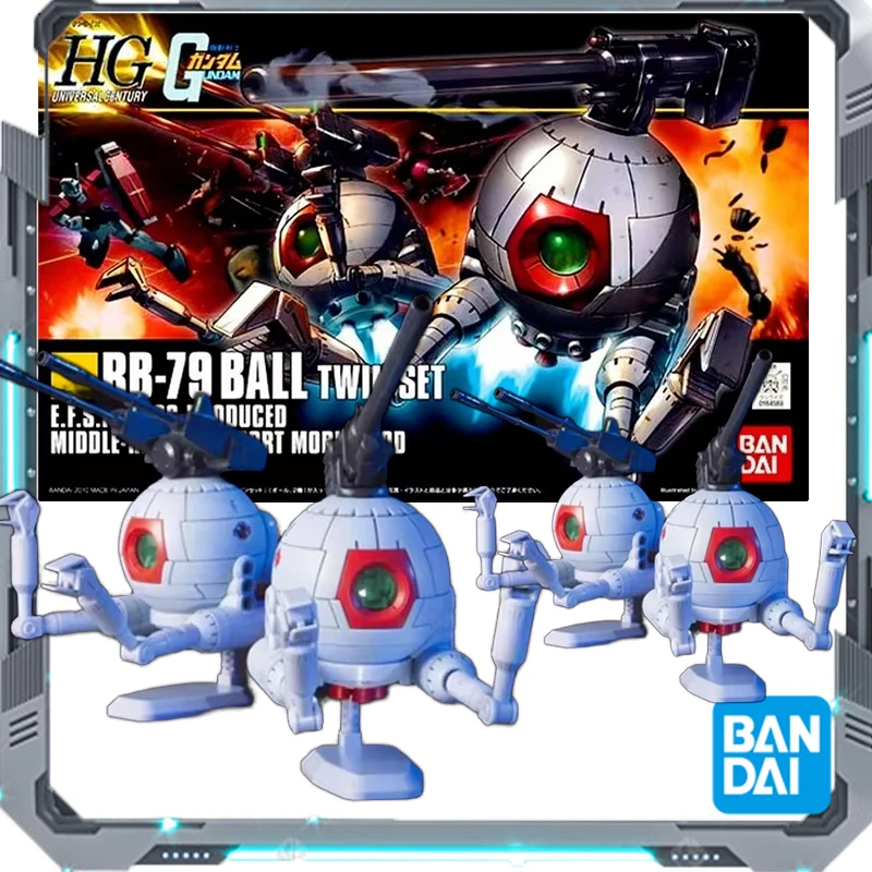 Bandai Original GUNDAM  MODEL KIT ANIME FIGURE HGUC RB-79 BALL TWIN SET COLLECTION GUNPLA Anime Action Figure Assembly Model