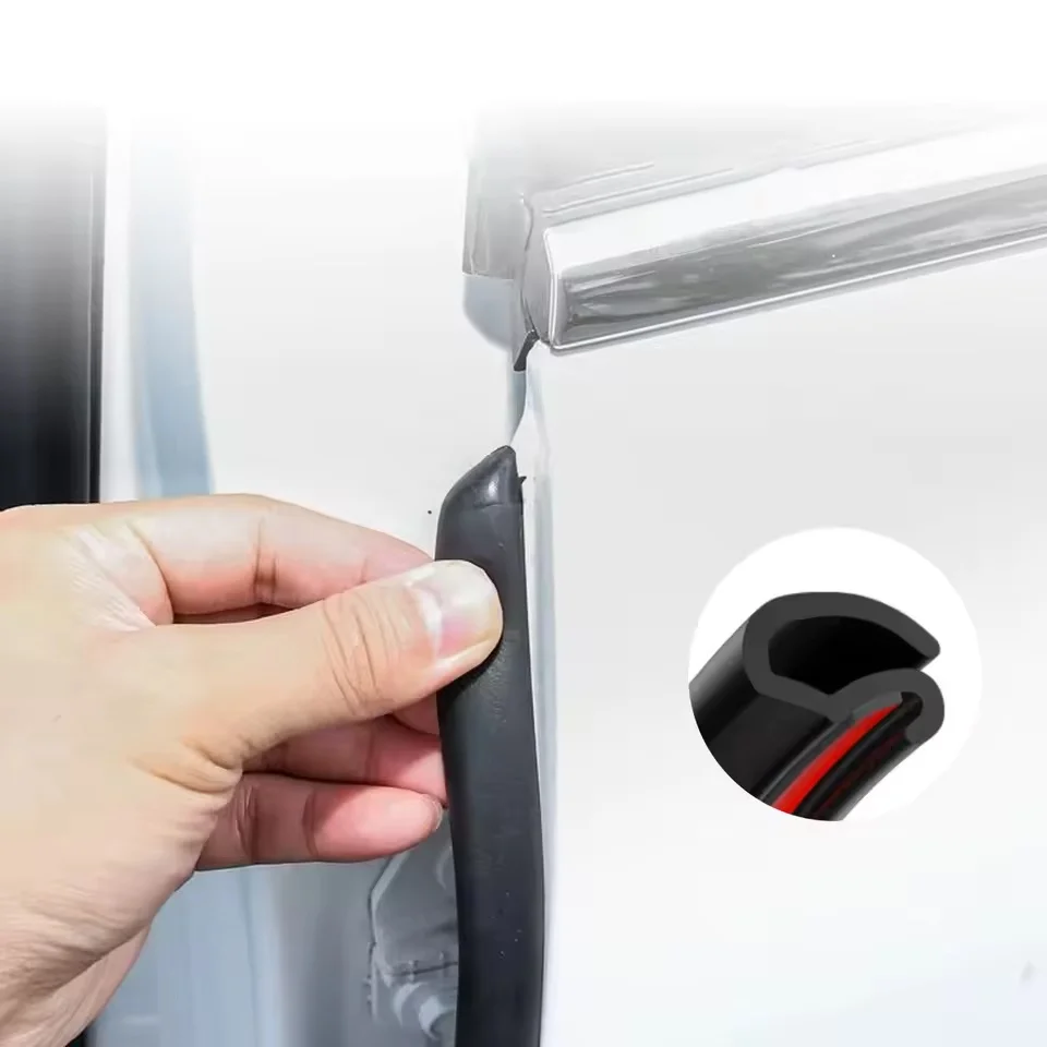 Tira de sellado de coche para sellado de Pilar B, goma antiruido, a prueba de polvo, sellador de protección de puerta de coche, tira de sellado de coche de 2x80cm