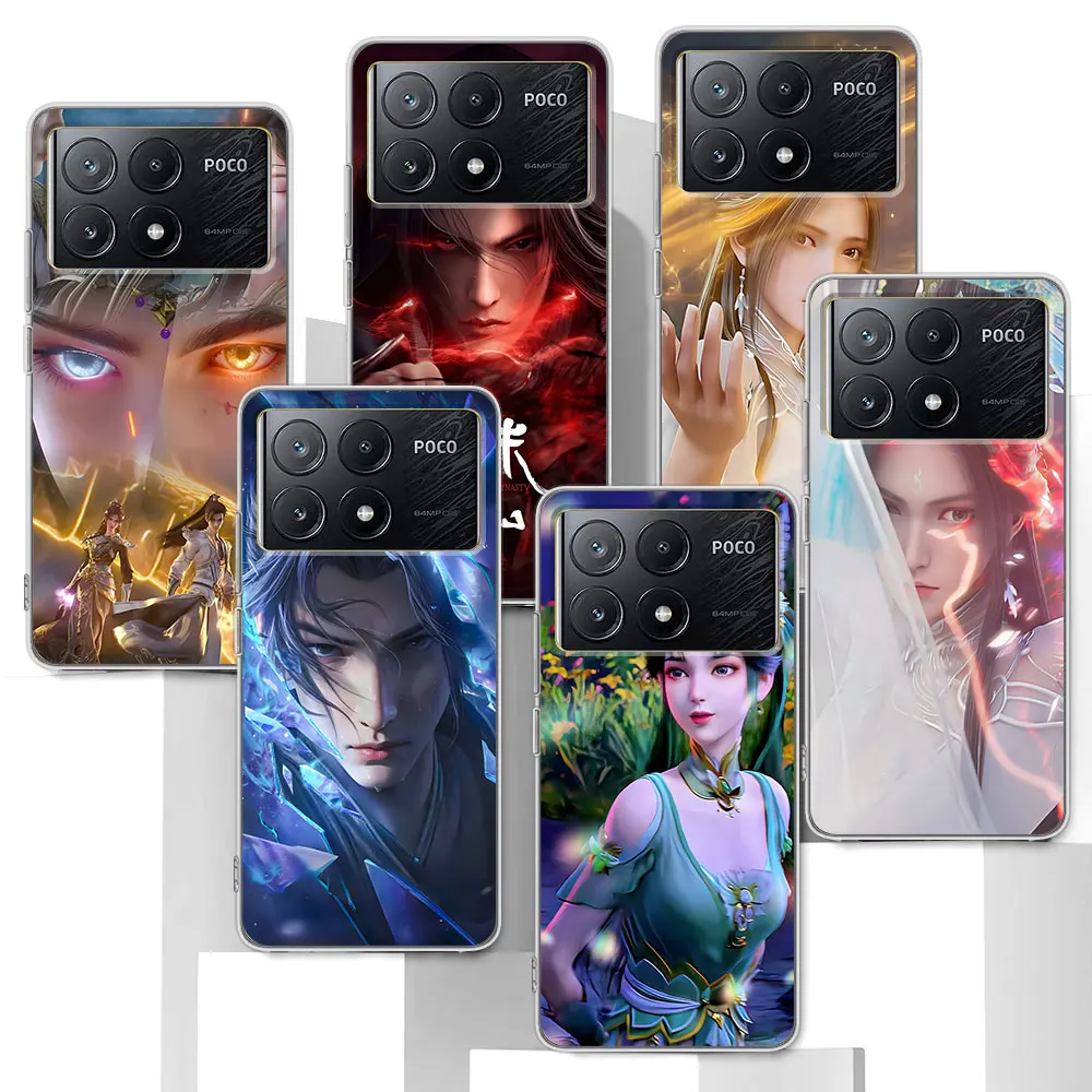 Jade Dynasty Case for Xiaomi Poco X6 X4 F4 X3 X5 F5 M5s Pocophone F1 F3 M3 F2 M4 Pro M5 TPU Transparent Phone Cover Carcasa