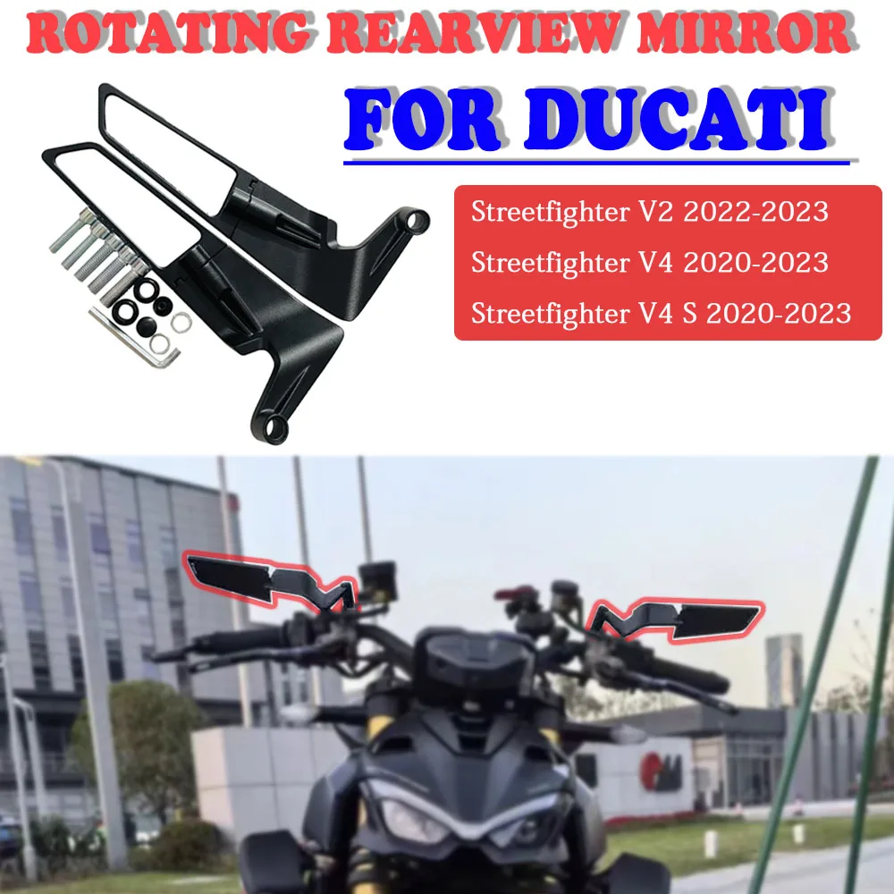 

Rearview Mirror For DUCATI Streetfighter V2 2022-2023 V4/V4S 2020-2023 Motorcycles rotatable adjustable blade invisible