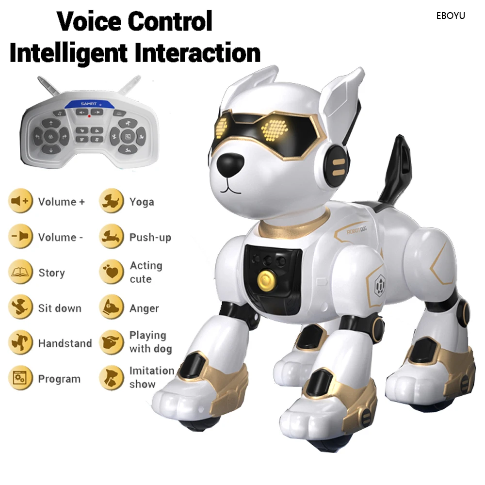 

Умная говорящая радиоуправляемая собака-робот JJRC R27 2,4 ГГц для прогулок и танцев интерактивный питомец щенок собака-робот Дистанционное Голосовое управление умные игрушки