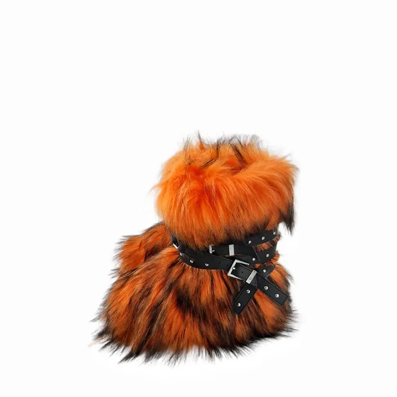 

Women's Snow Boots Punk Style Fake Fur Platform Ankle Boots for Woman Fashion Ultra Warm Winter Shoes Designer Shoes Botas Mujer