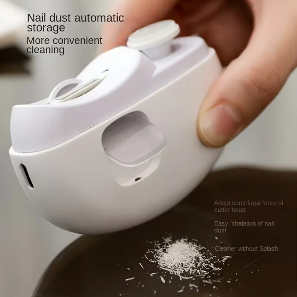 2 In 1 Electric Nail Clippers Manicure Anti-Splash Nail Trimmer For Baby Finger Toe Scissors Pedicure Thick Nails Cutter Tools