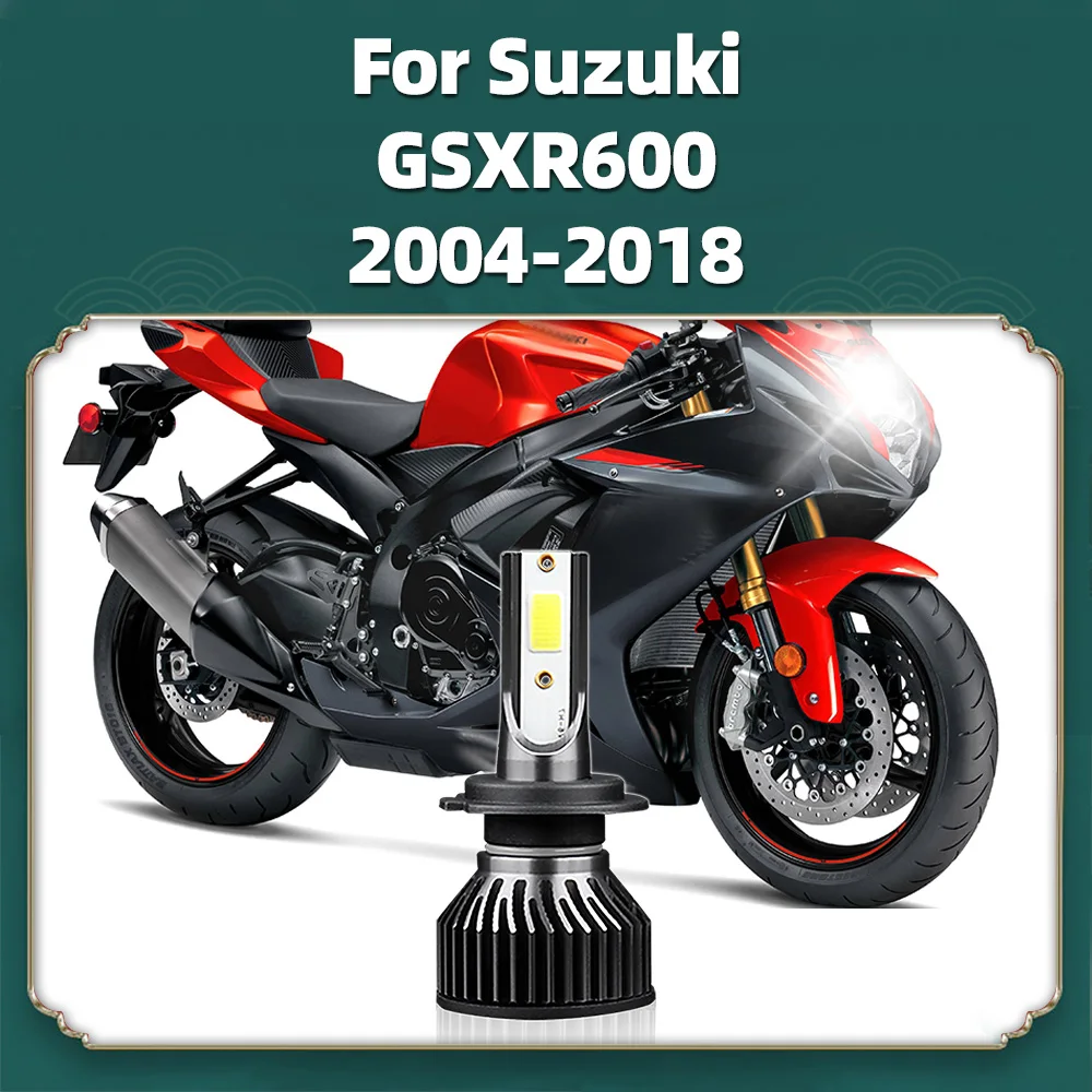 1PC H7 LED Motorcycle Front Headlight 10000LM Super Bright High Low Beam For Suzuki GSXR600 2004-2013 2014 2015 2016 2017 2018