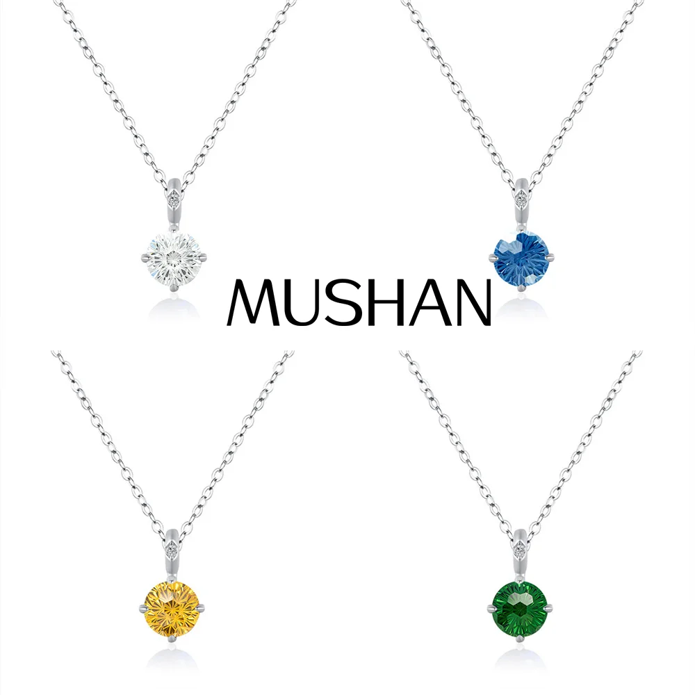 

Ювелирные изделия MuShan: Колье-подвеска из стерлингового серебра 925 пробы с бриллиантами HCD, романтический стиль, для помолвки и вечеринок, женские украшения