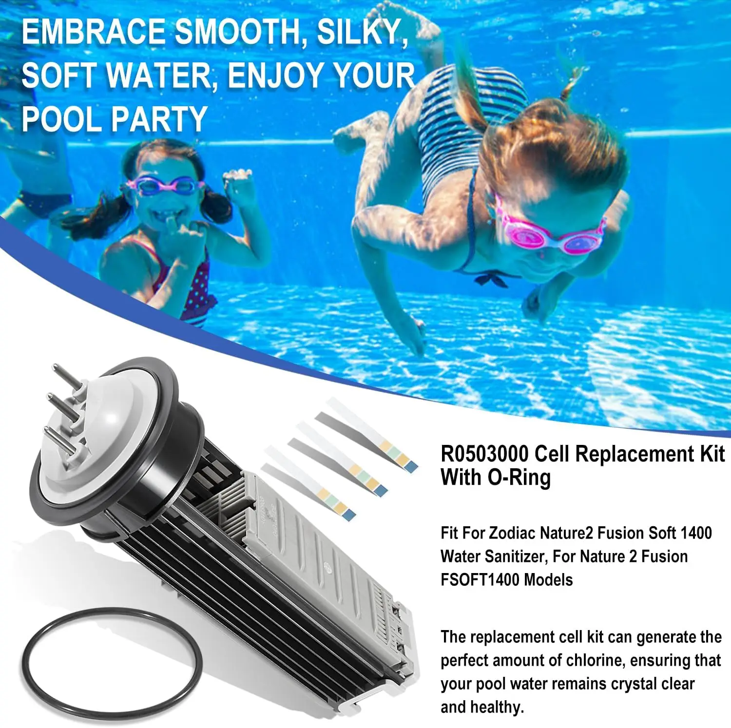 قطع غيار الخلايا الإلكتروليتية R0503000 مع حلقة دائرية مناسبة لنماذج Zodiac Jandy Nature2 Fusion FSOFT1400، للطبيعة #3