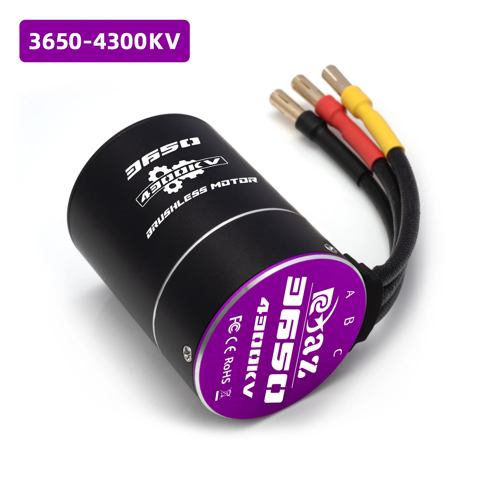 Moteur sans balais 3800 KV et ESC 80 A sans balais avec carte de programmation pour voiture RC 1/8 1/10, voiture de course 3S RC, moteur RC