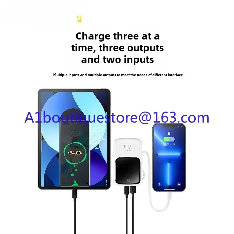 Power bank 10000mAh 22.5W built-in cable fast charging outdoor mobile power bank