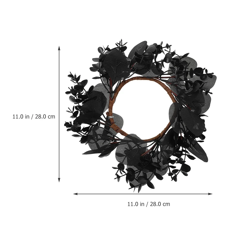 

2 Pcs Halloween Wreath Wreaths for Front Door Cute Decor Supplies Artificial Small Silk Flower Decoration Home Craft