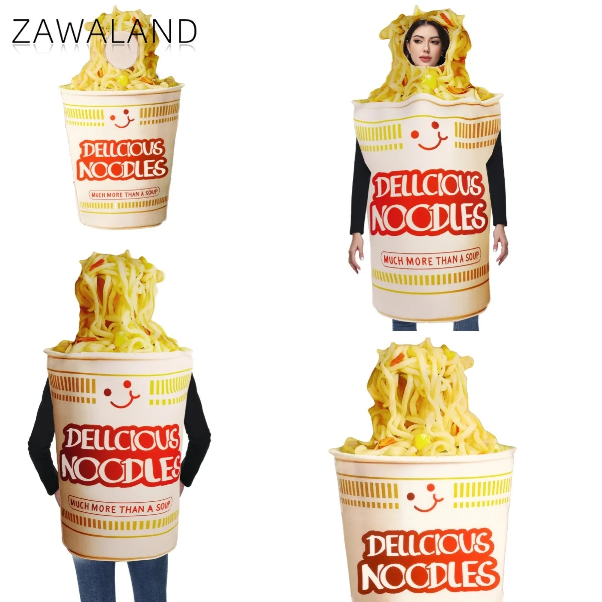

Instant Noodle Cosplay Costume Delicious Noodles Pattern Clothes Ramen Cup Disguise Suit Man Woman Food Party Performance Outfit