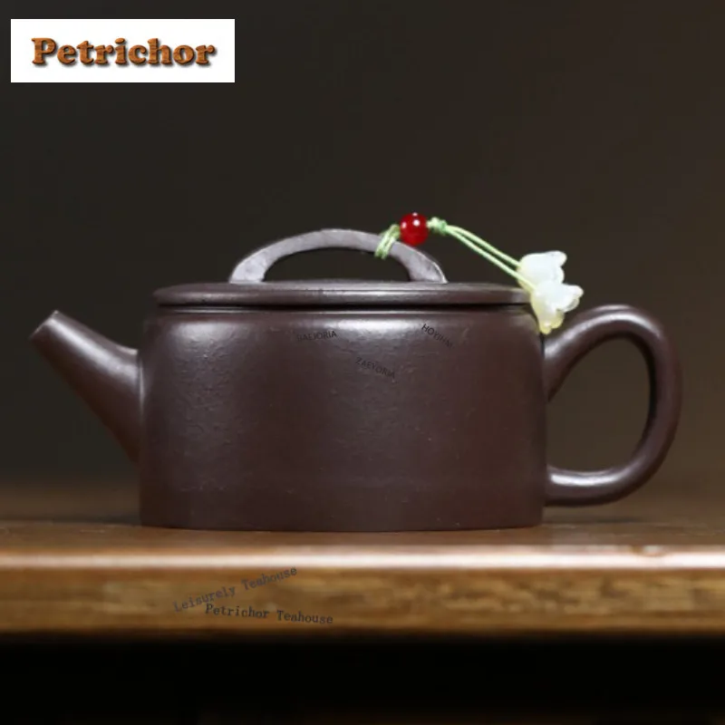 

150ml Authentic Yixing Purple Clay Teapots Handmade Large Caliber Pot Raw Ore Purple Mud Tea Making Kettle Zisha Tea Set Gift