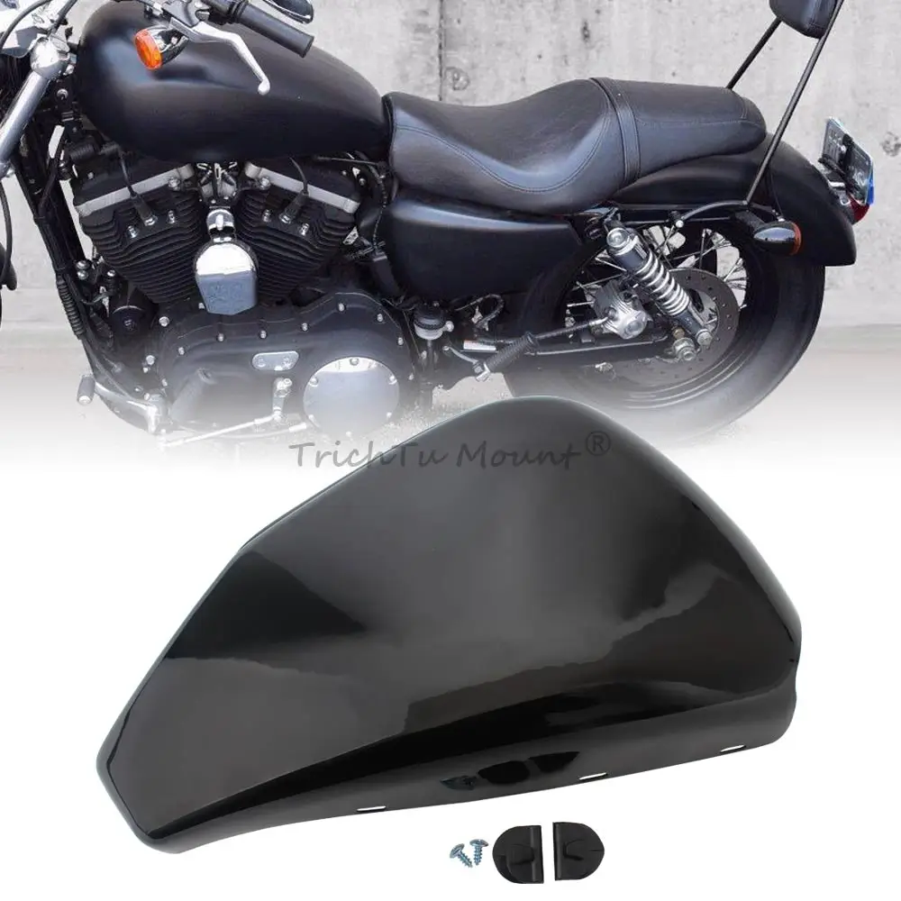 Motorcycle Left Battery Side Cover Fairing Glossy Black For Harley Sportster Iron XL883 XL1200 2004-2013