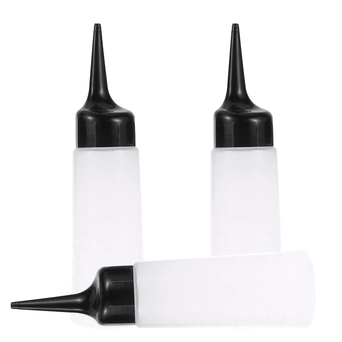 3Pcs Hair Dye Bottles Environment-Friendly Thick Plastic for Salon Household Hair Coloring Shampoo Refillable Container