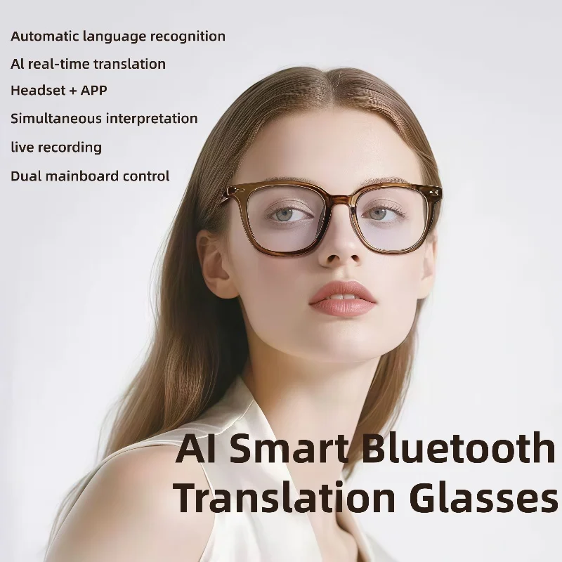 GS07 nueva 110mAh  gafas inteligentes más de 100 idiomas traducción Bluetooth llamada reproductor de música AI Chat Sunglasses