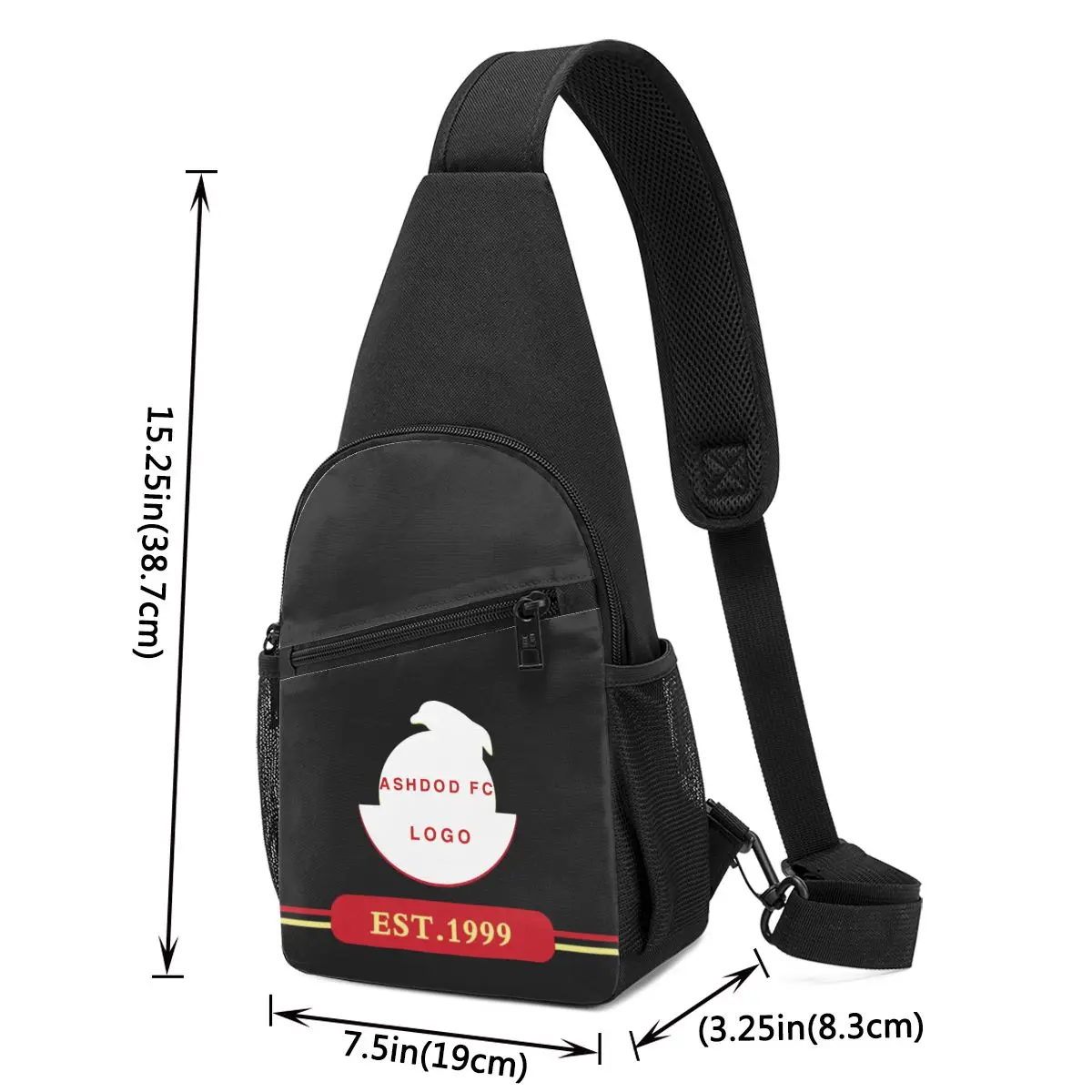 Ashdod FC.svg النساء والرجال Crossbody الرافعة حقيبة الكتف الرافعة الصدر حقيبة السفر المشي لمسافات طويلة Daypack