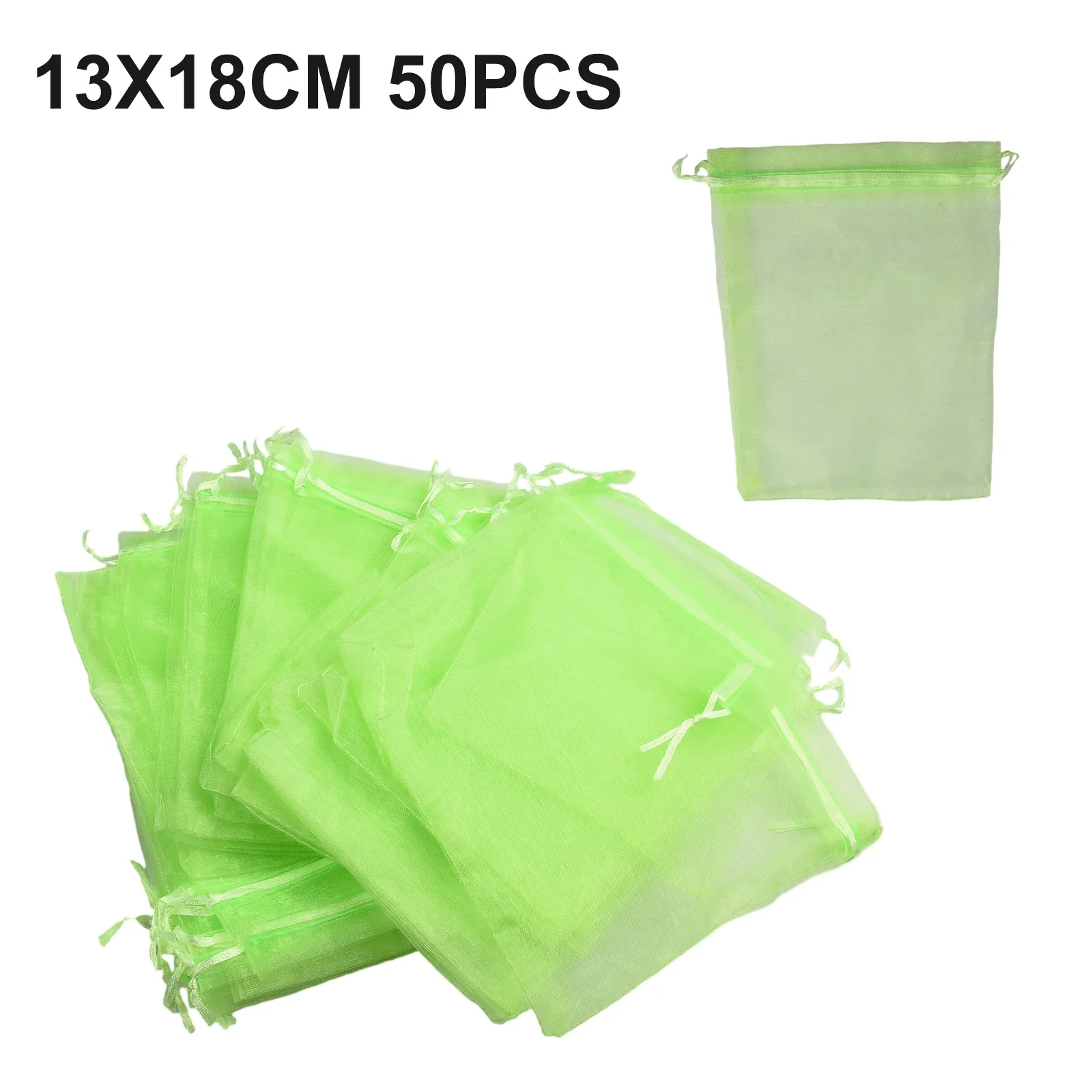 

50PCS Protect Mesh Bag Nylon Fruit Pest Control Bag Garden Plant Fruit Protection With Drawstring Net Bag Garden Supplies