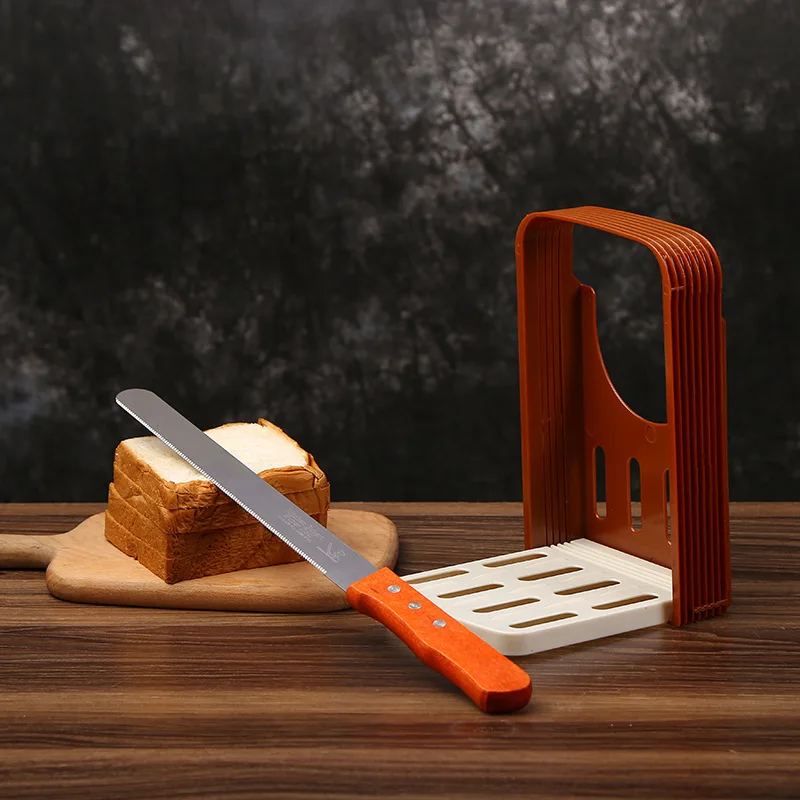 Toast Bread Slicer Stand, Foldable Plastic Cutting Tool, Sandwich Cutter Mold, Loaf Cutter Rack, Baking Tool, Kitchen Gadgets