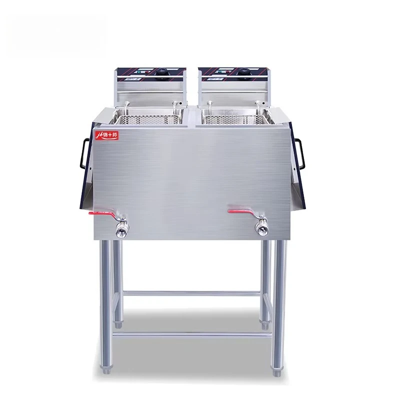 

High Quality Double Can Electric Commercial Deep Fryer Stainless Steel French Fries Fried Chicken Chips For Commercial Use